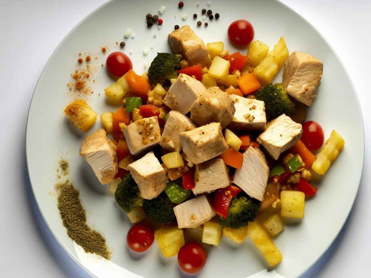 Frango com Vegetais na Airfryer