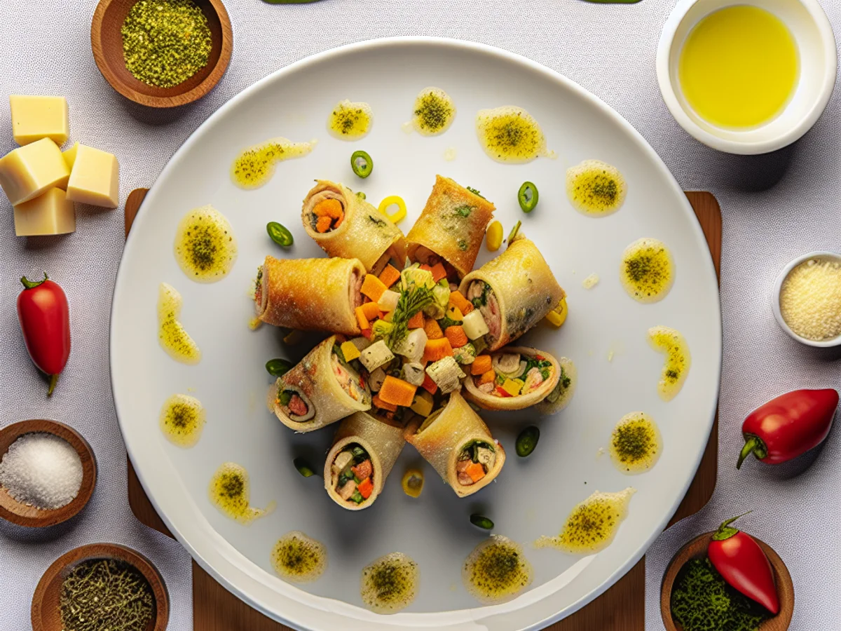 Rolinho Primavera Assado