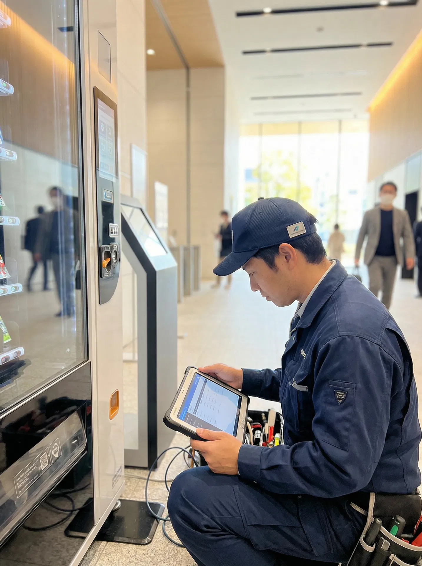 Field technician maintaining Smart Service Hub