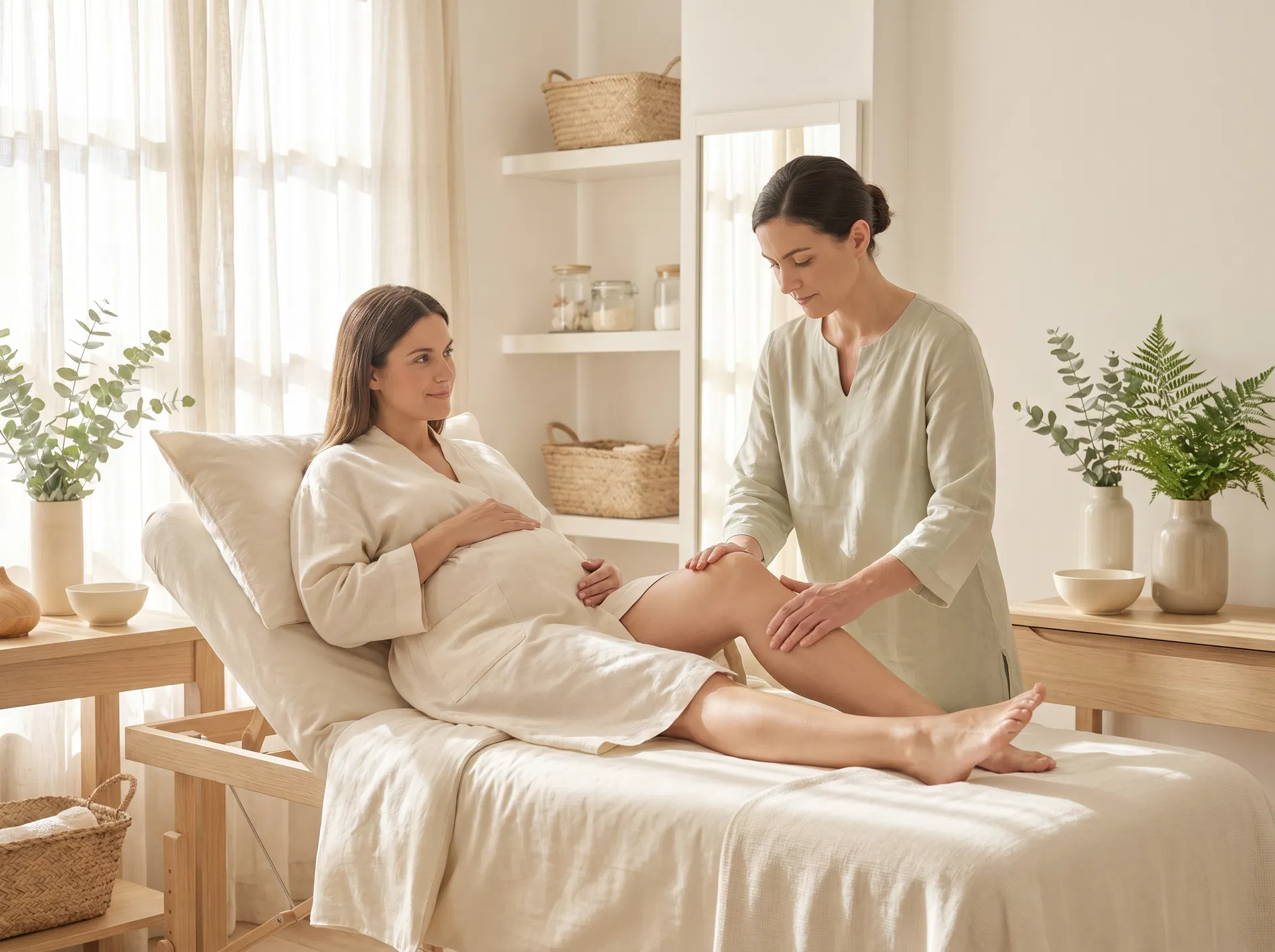 Terapia prenatal en un entorno luminoso, limpio y sereno