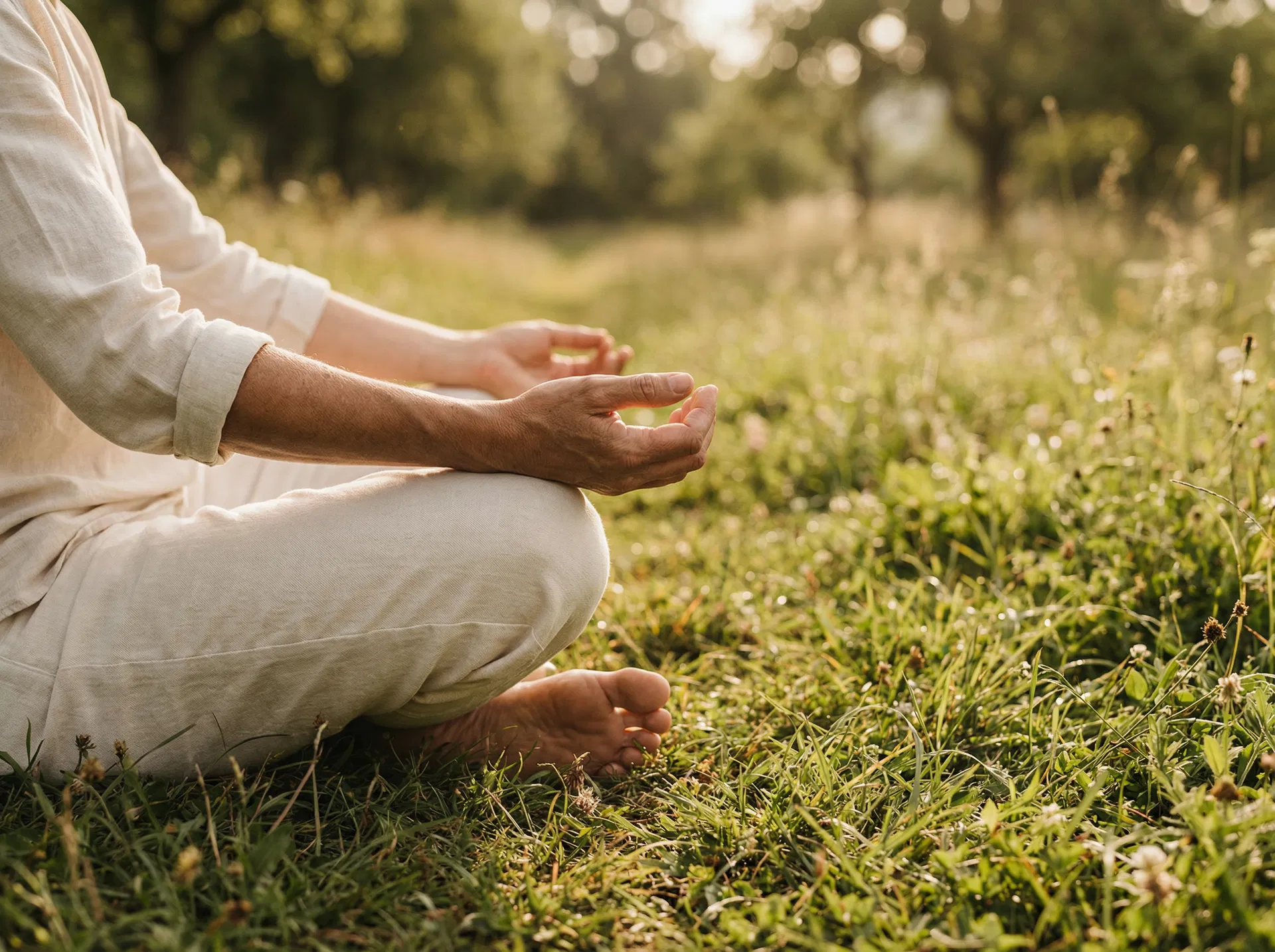 Peaceful meditative posture