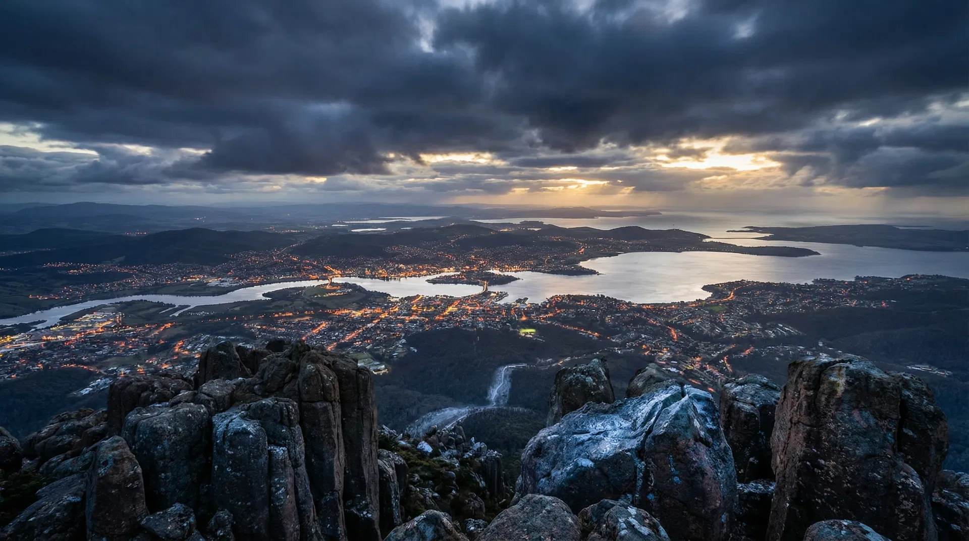 Hobart from kunanyi/Mount Wellington