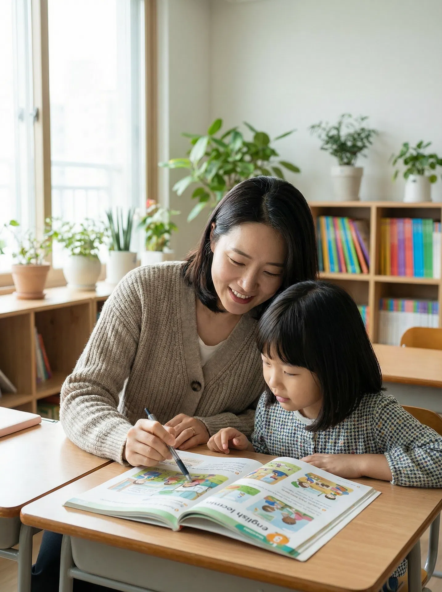 老師與學生一對一教學