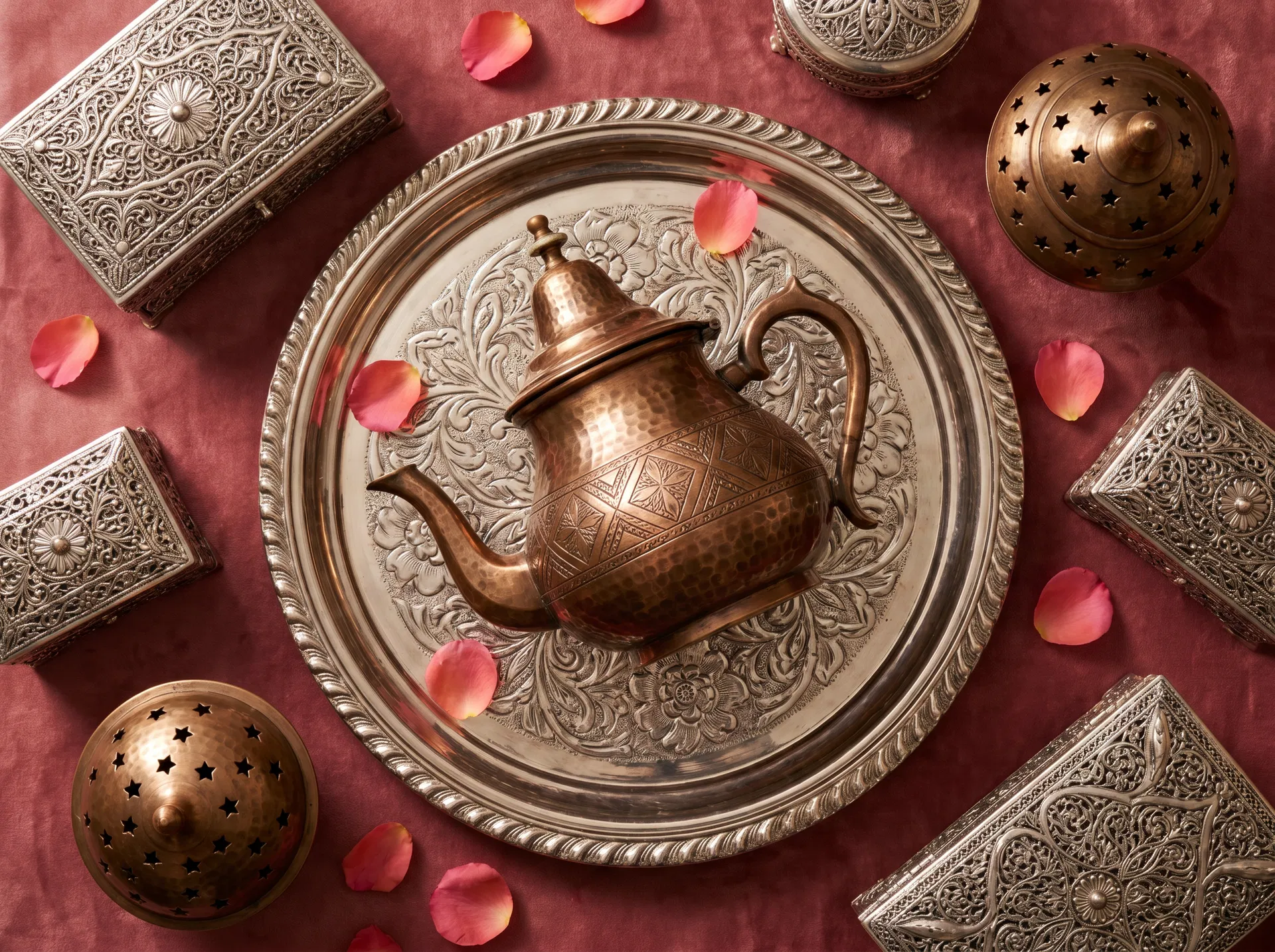 Moroccan Silver & Bronze Artware