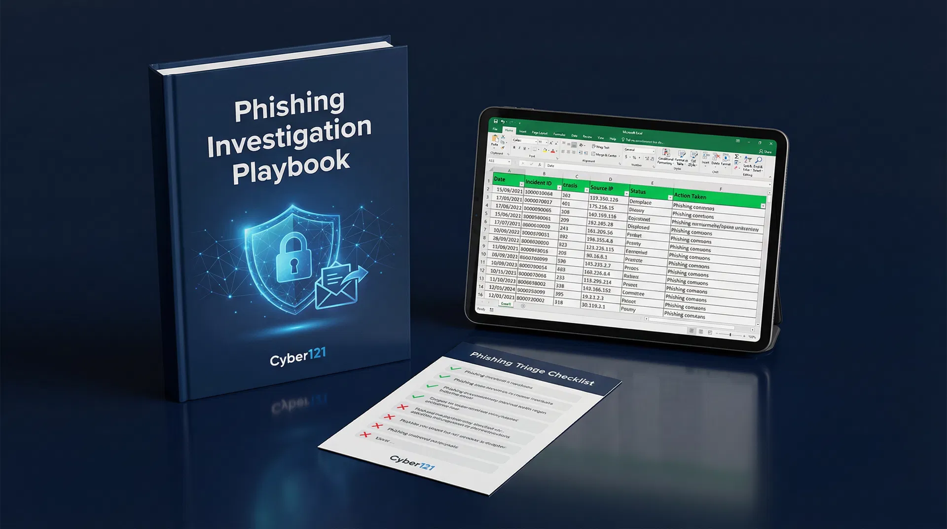 Phishing Investigation Toolkit — Playbook, Excel Log, and Quick Reference Card