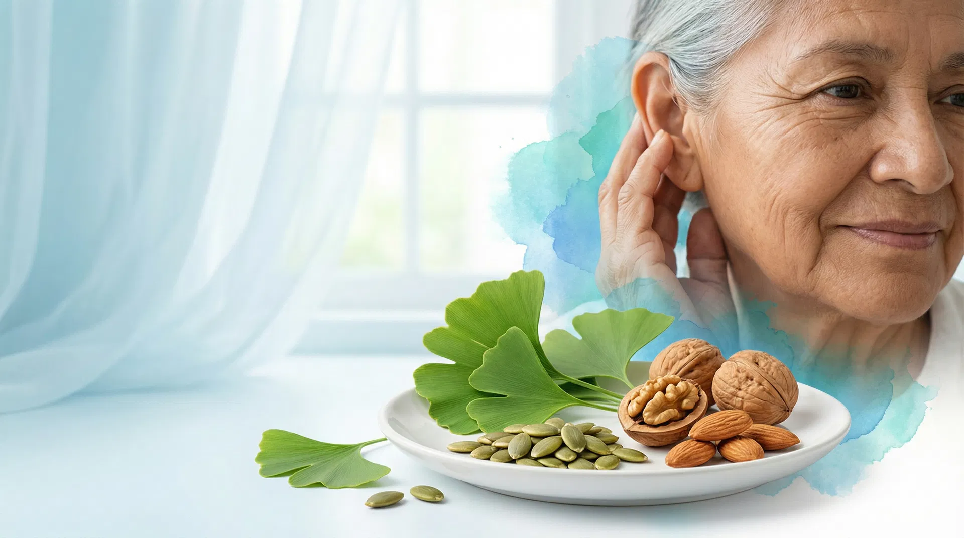 Remedios naturales para el tinnitus — ginkgo biloba, semillas de calabaza y nueces para mejorar la audición