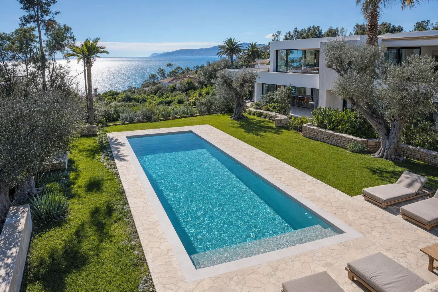 Construction piscine béton armé — Du Sol au Toit Cannes Mandelieu