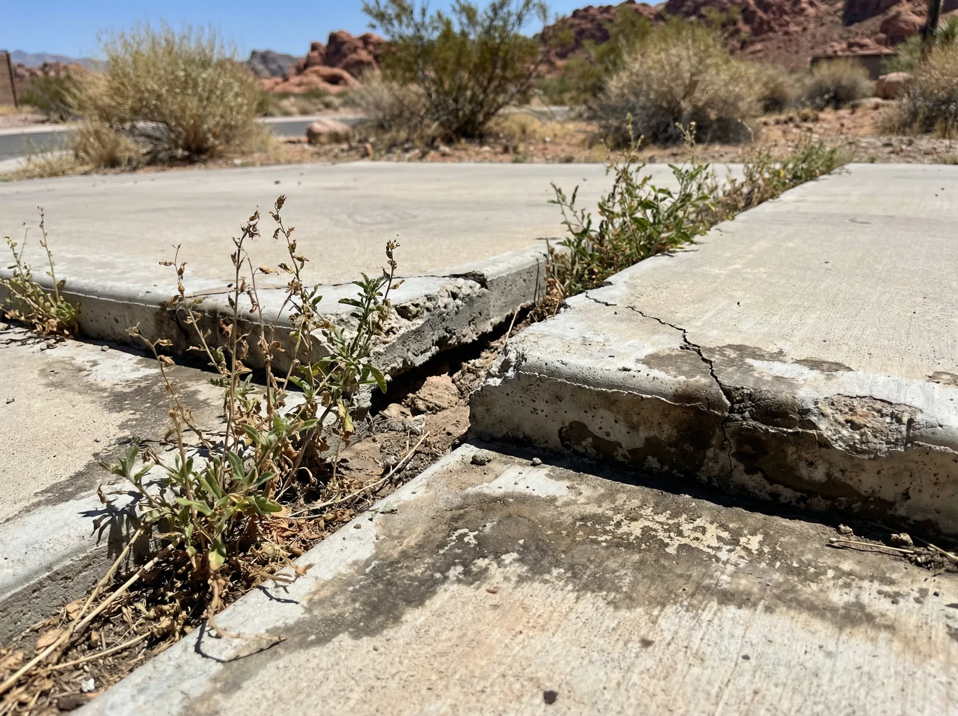 Before concrete leveling