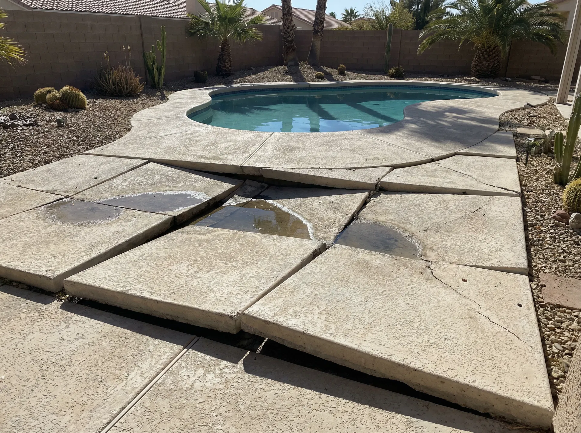 Before concrete leveling