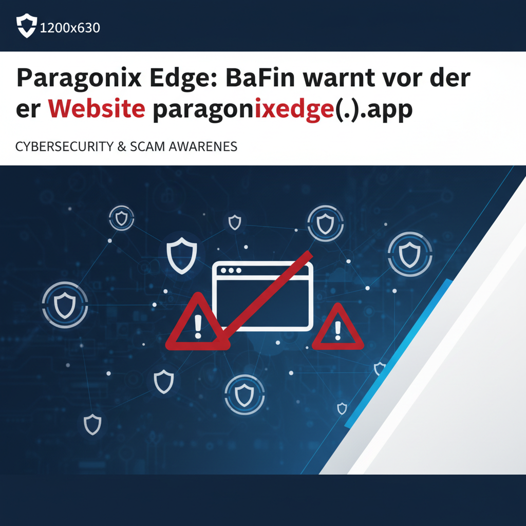Paragonix Edge: BaFin warnt vor der Website paragonixedge(.)app