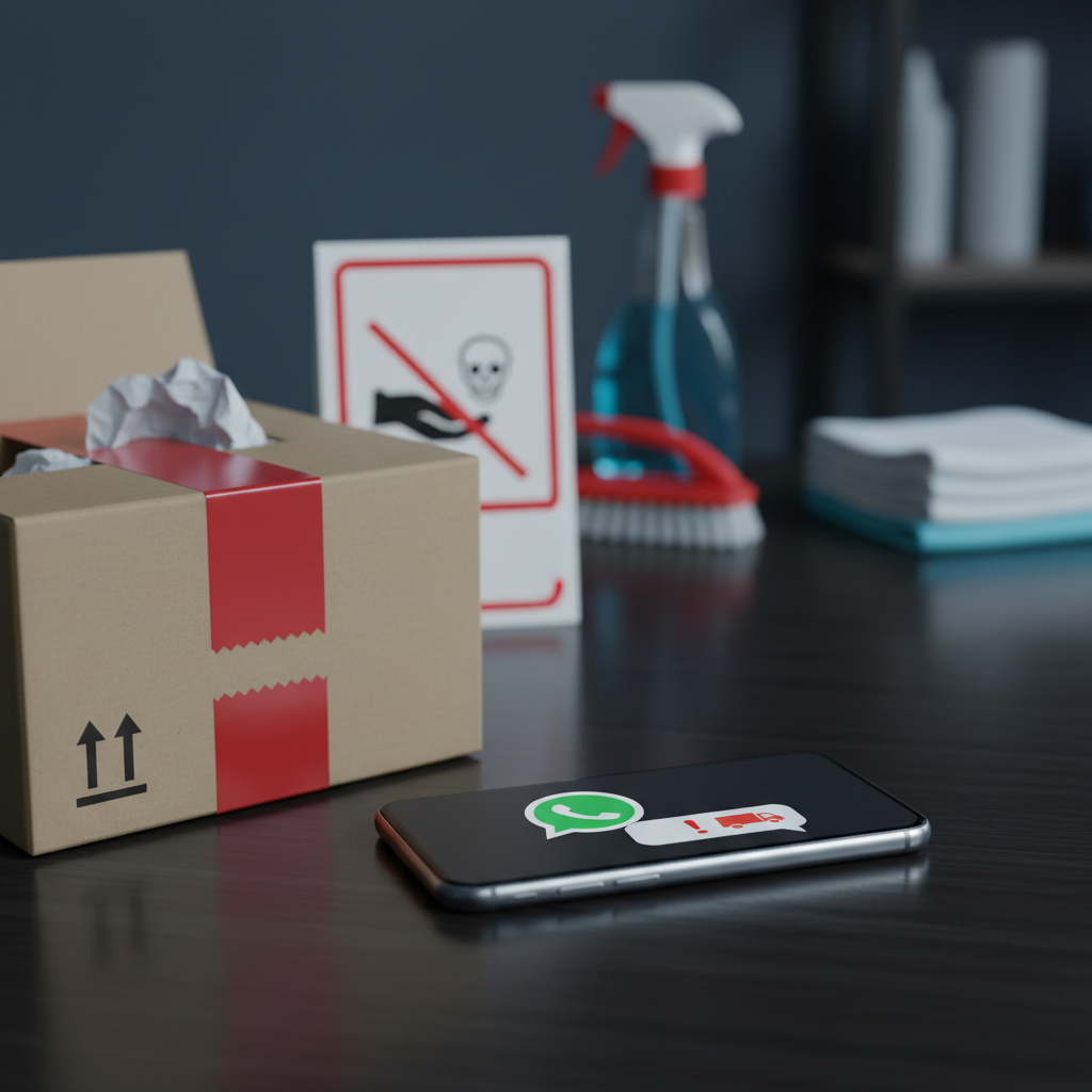 ‘Cleaning Superstore’: warning over missed delivery text scam on WhatsApp