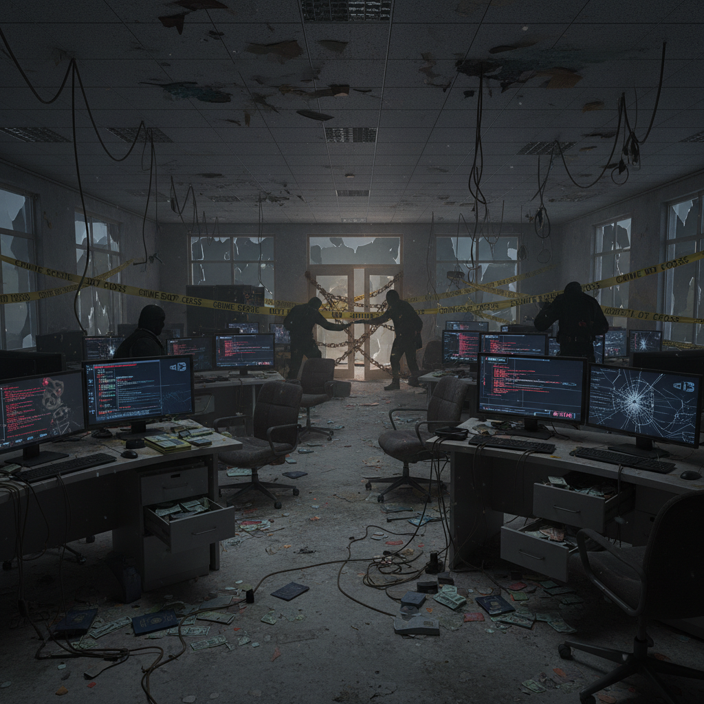 Fake rooms, props and a script to lure victims: inside an abandoned Cambodia scam centre