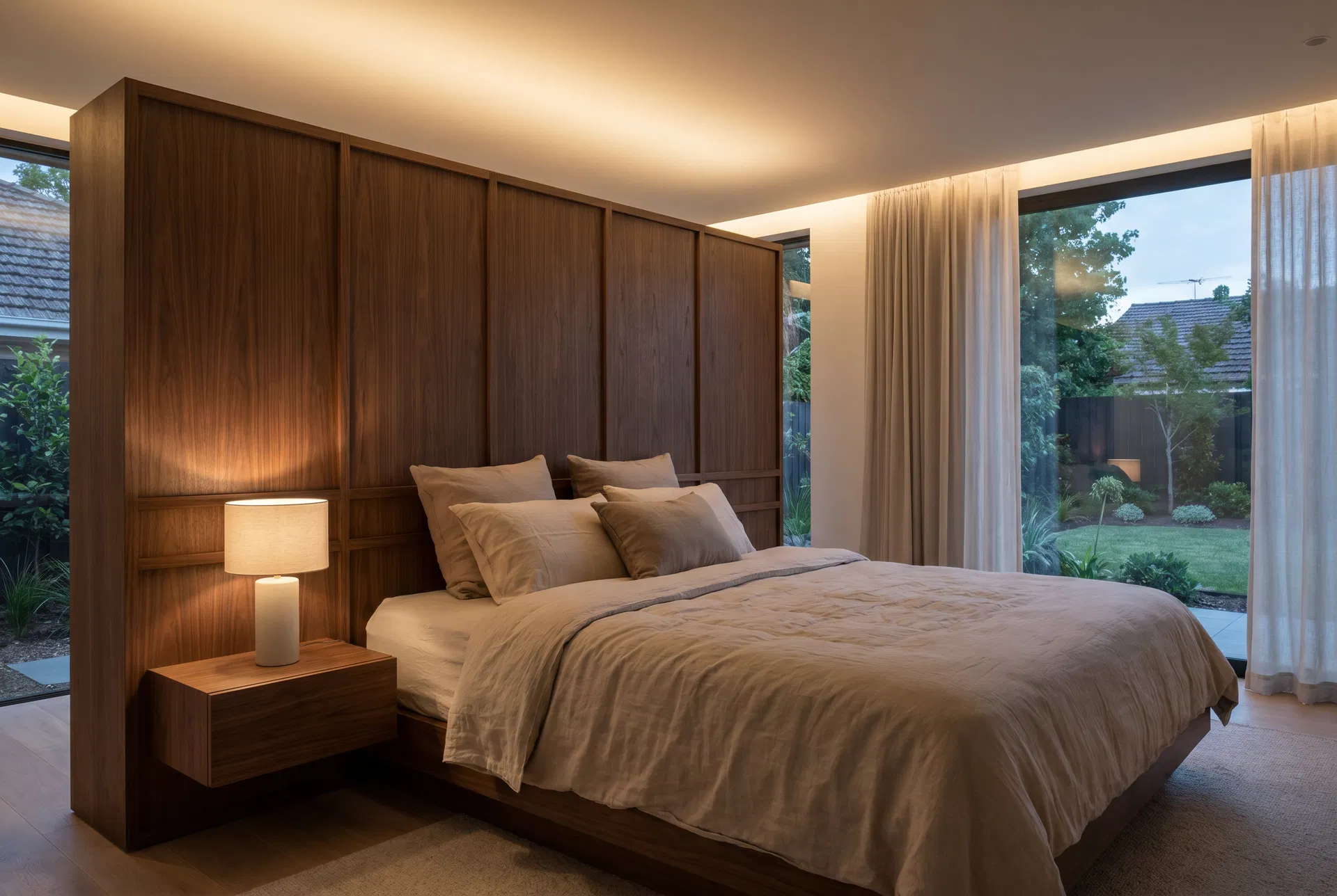 Wohnzimmer mit Naturholz-Akzenten