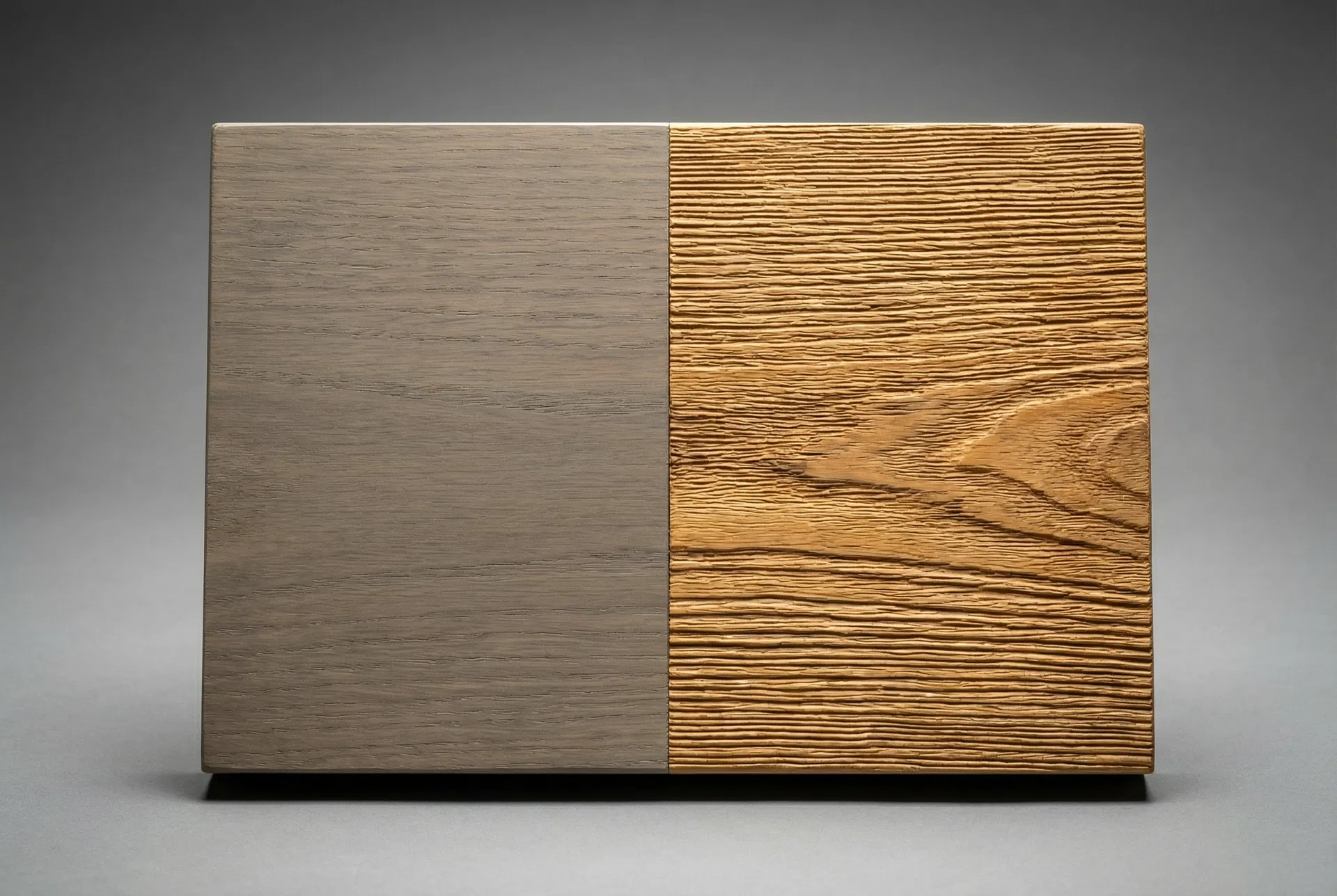 Holzoberfläche vorher und nachher