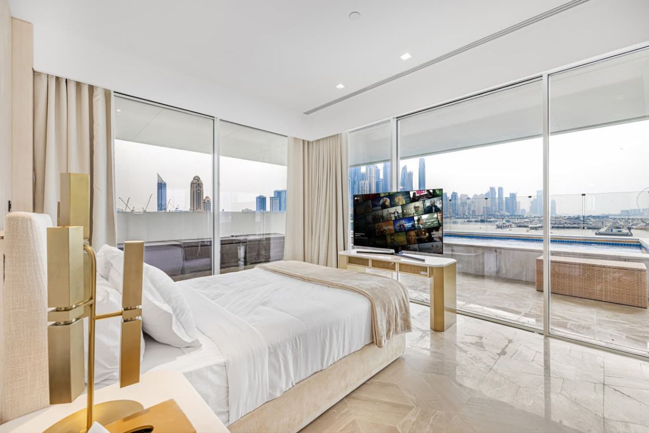 بنتهاوس ملكي مع مسبح خاص | إطلالة بحرية وعين دبي - صورة 7