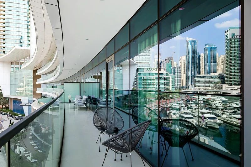 Spacious 1BR | Fully Furnished | Ain Dubai & Marina Views - صورة 12
