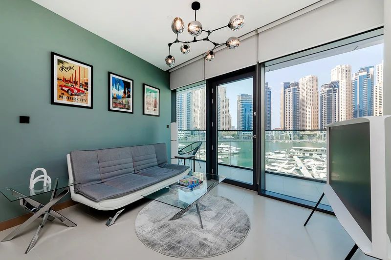 Spacious 1BR | Fully Furnished | Ain Dubai & Marina Views - صورة 8