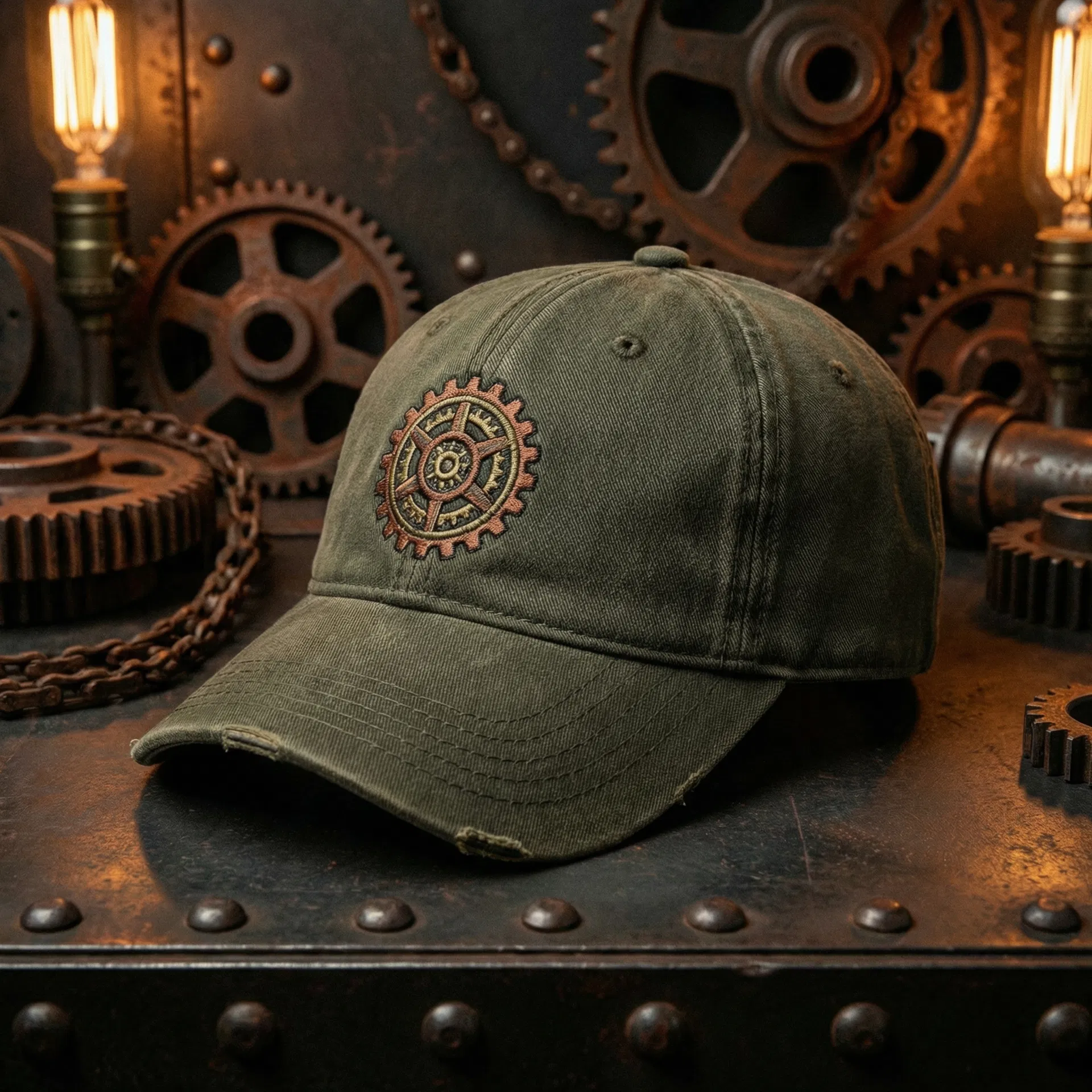 Rusted Gear Dad Cap