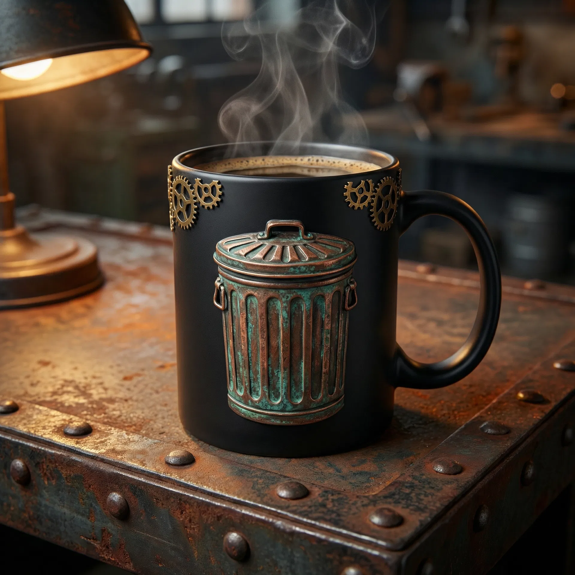 Trash Can Lid Mug
