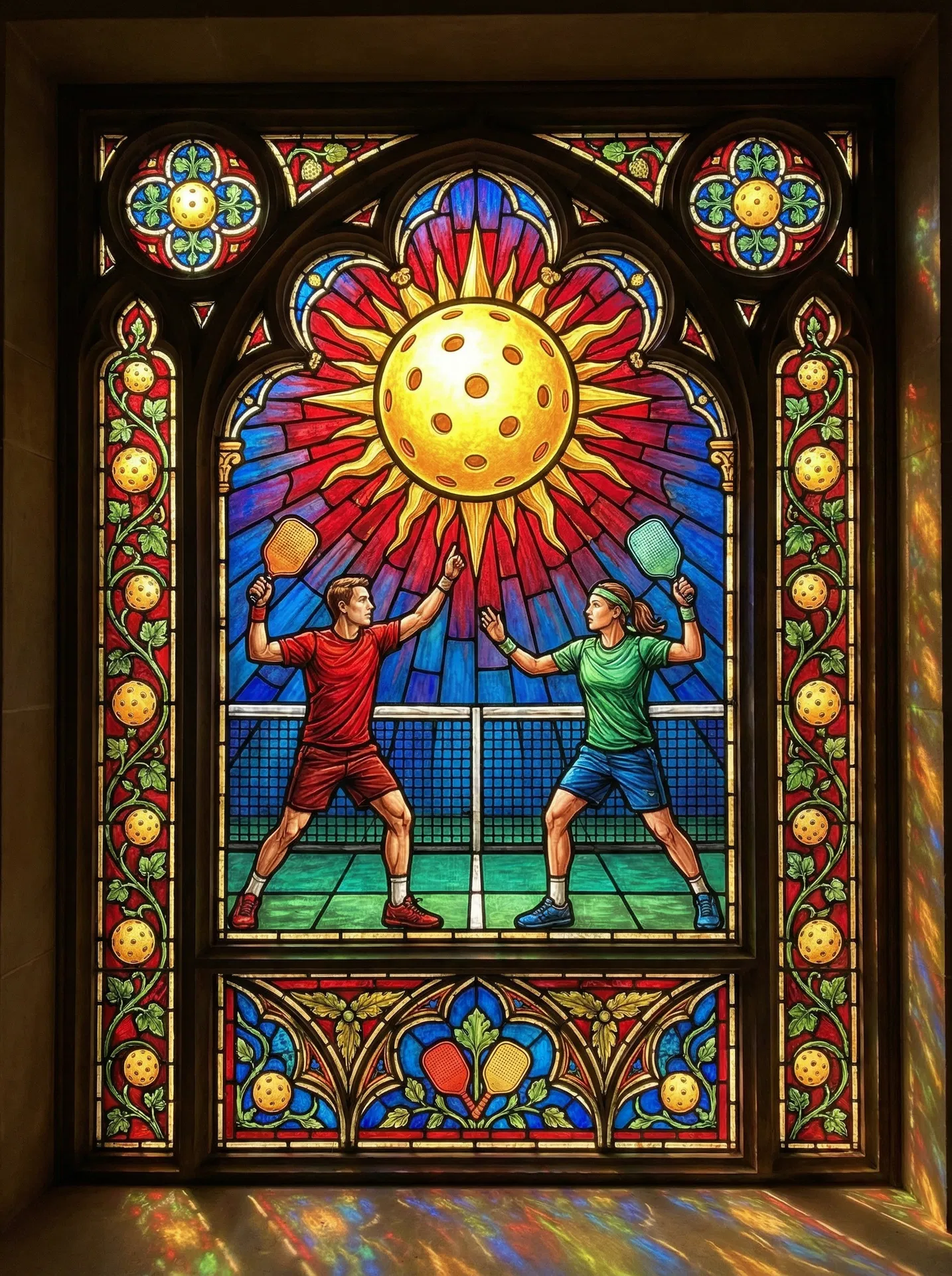 Sacred Stained Glass of Pickleball