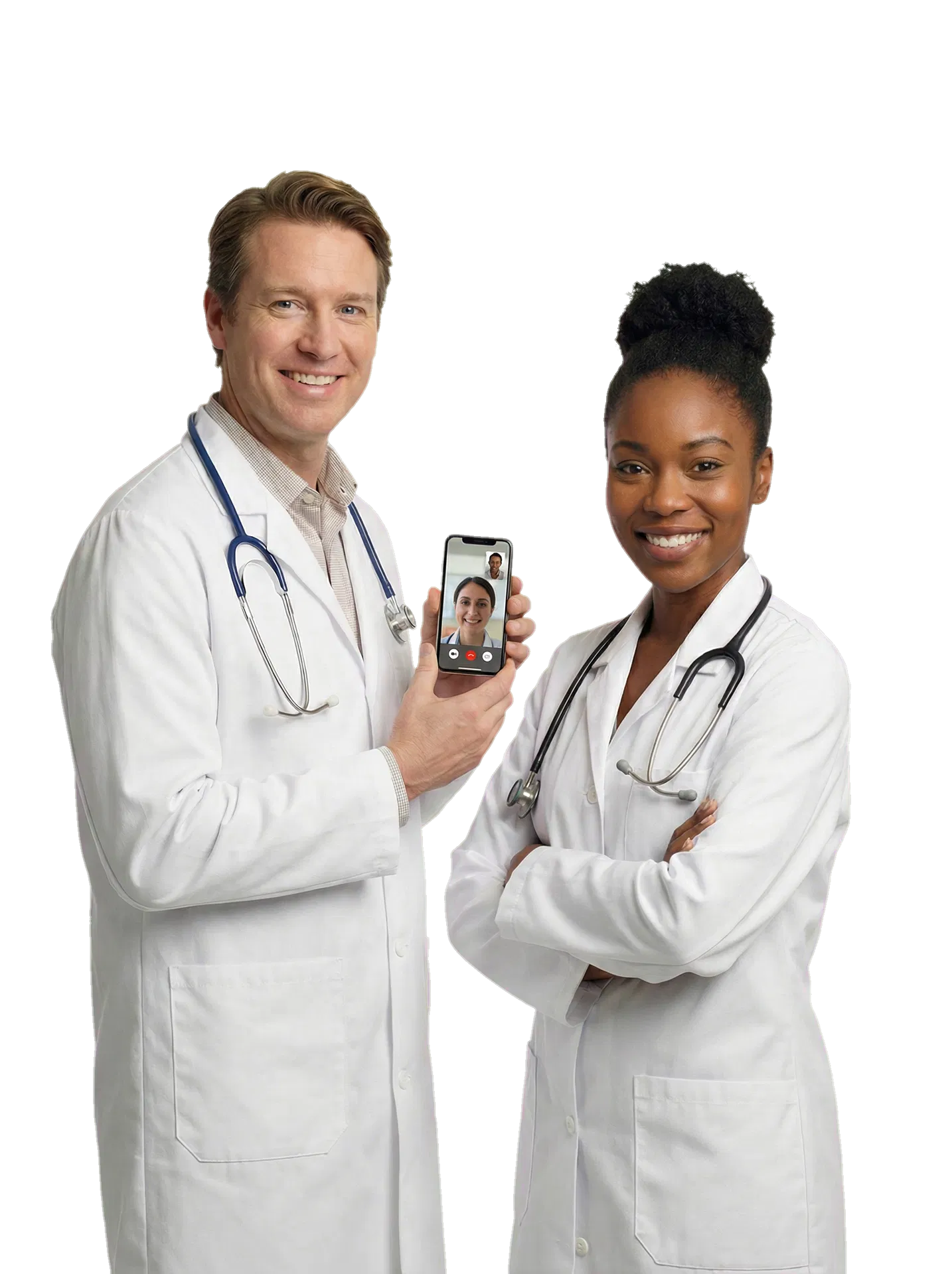 Médicos da ZipClínica prontos para atender por videochamada