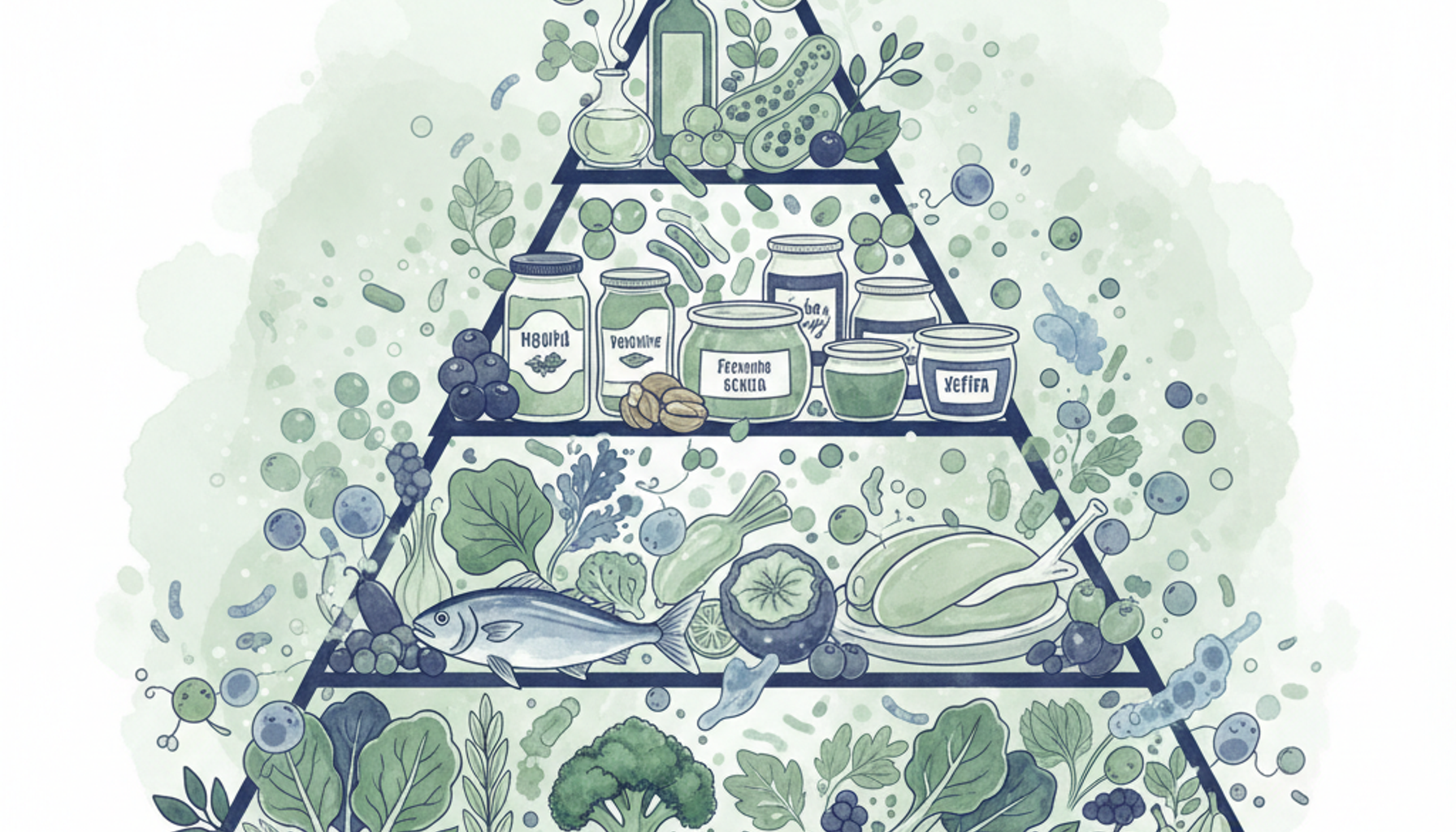 Piramide alimentare per un microbiota sano