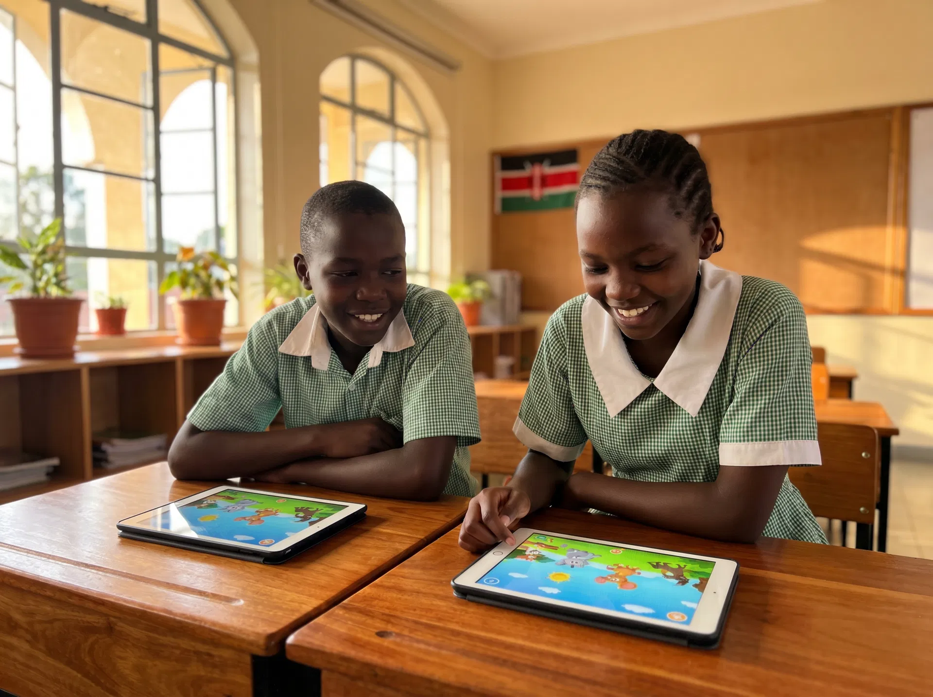 Kenya students using BeeSpark