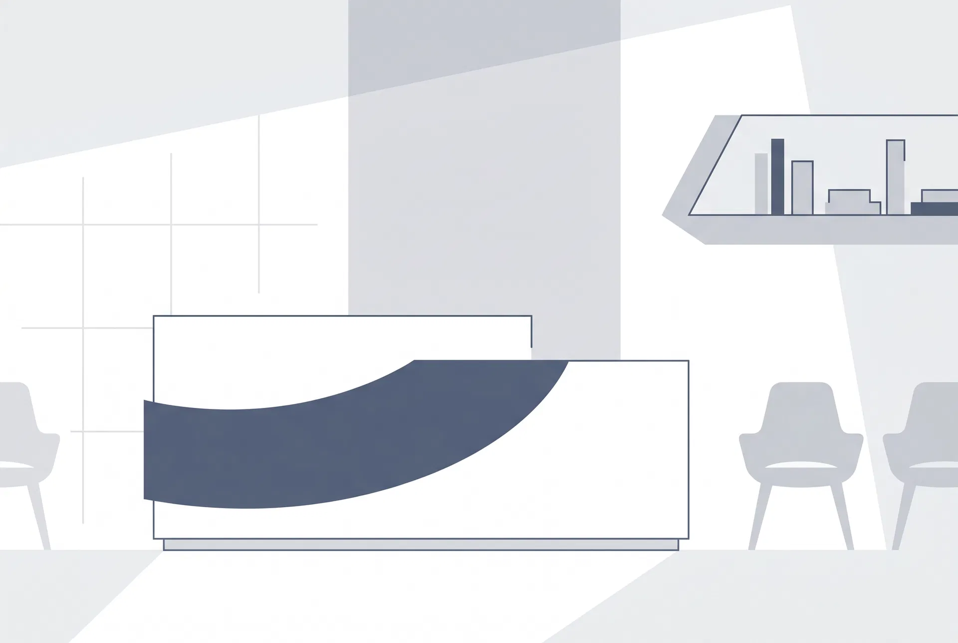 Modern dental clinic reception