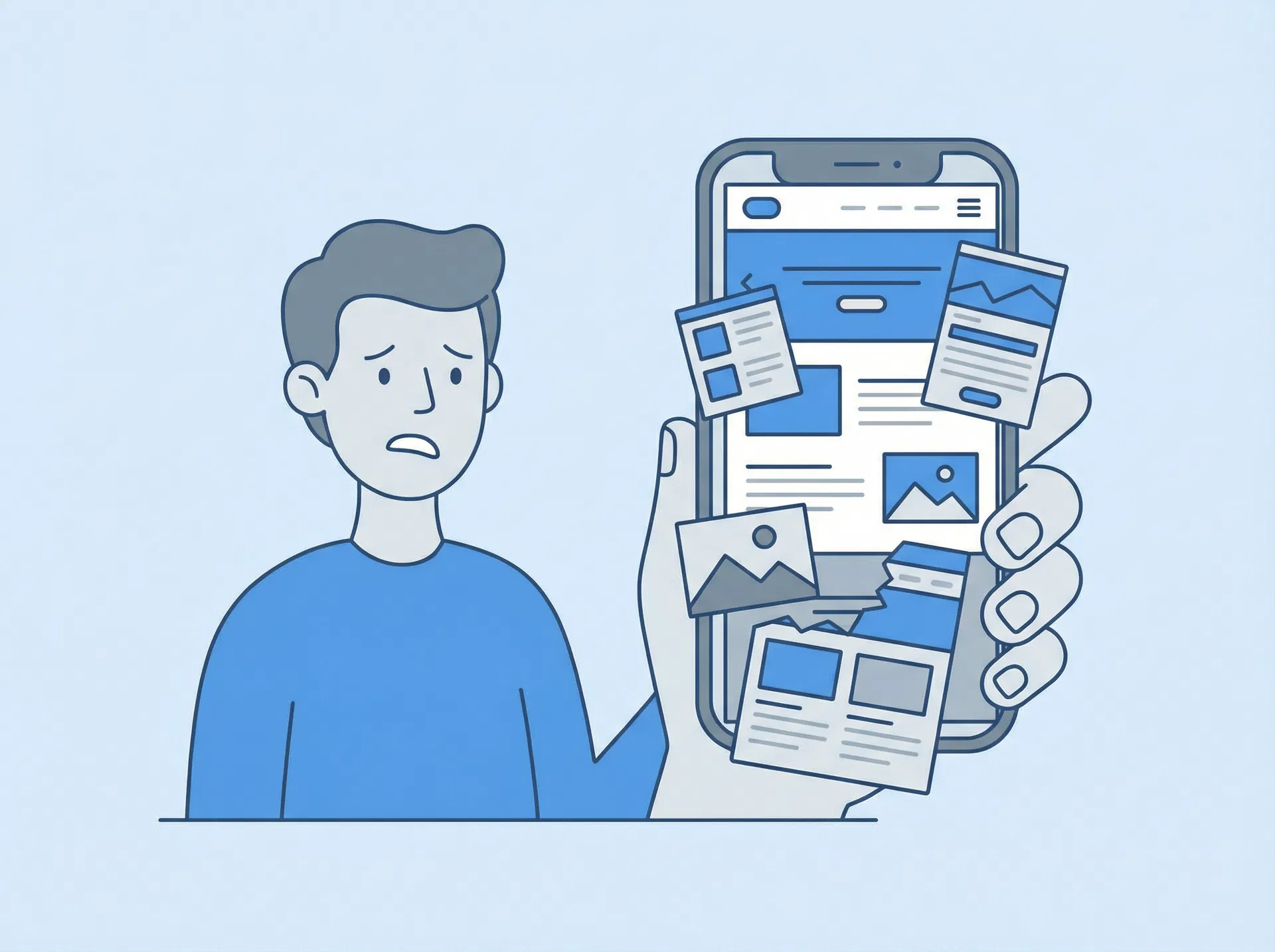 スマホで見るとレイアウトが崩れている