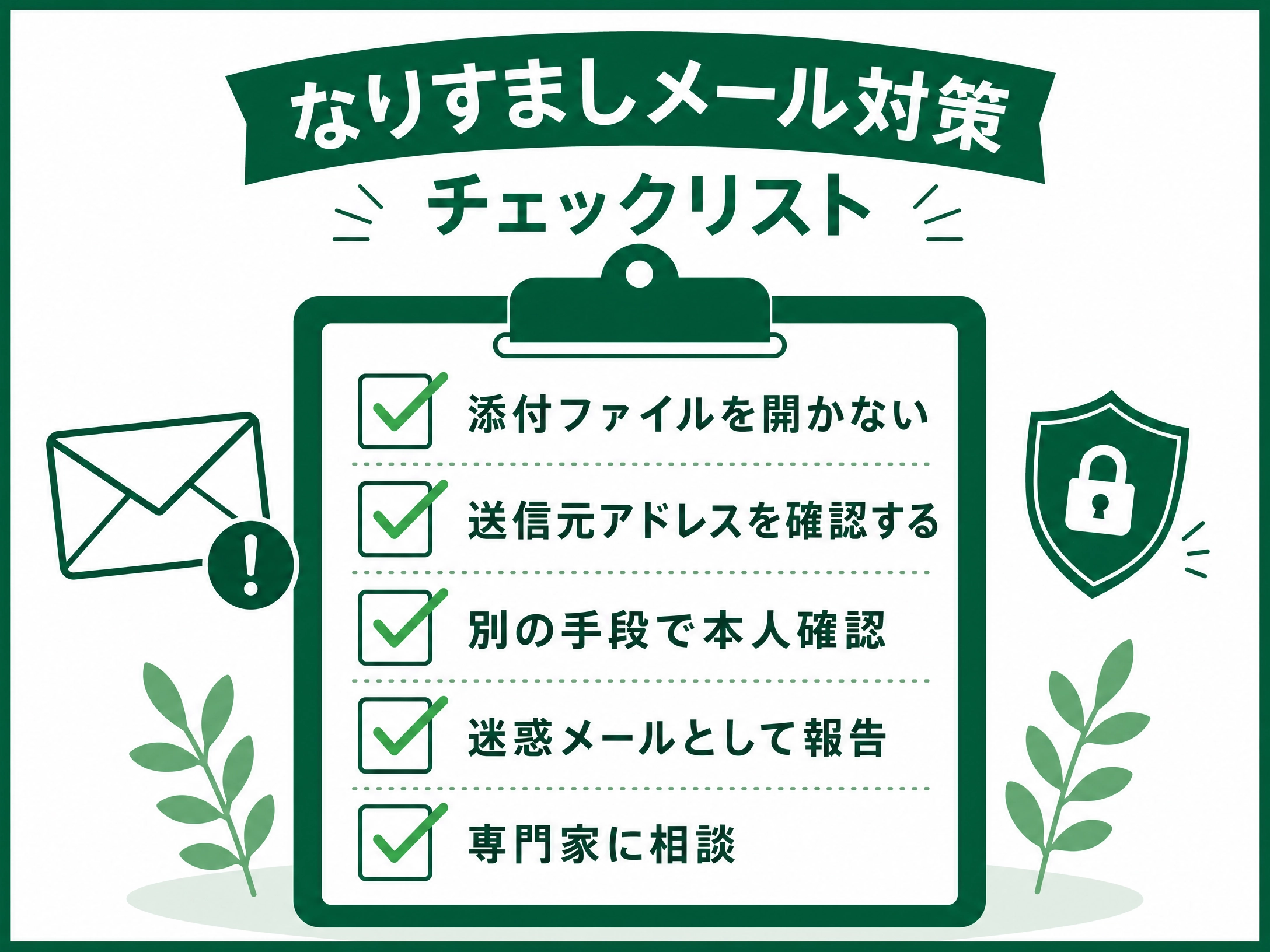 なりすましメール対策チェックリスト