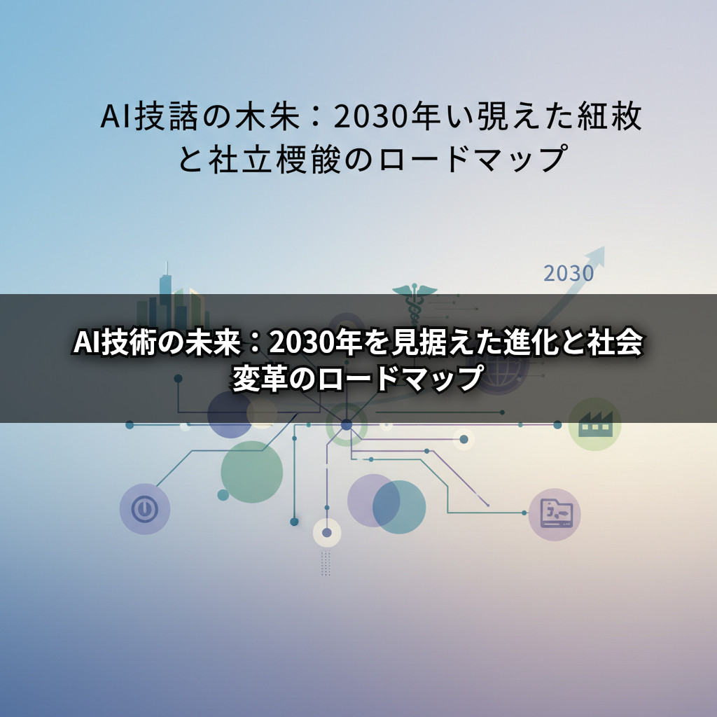 AI技術の未来:2030年を見据えた進化と社会変革のロードマップ