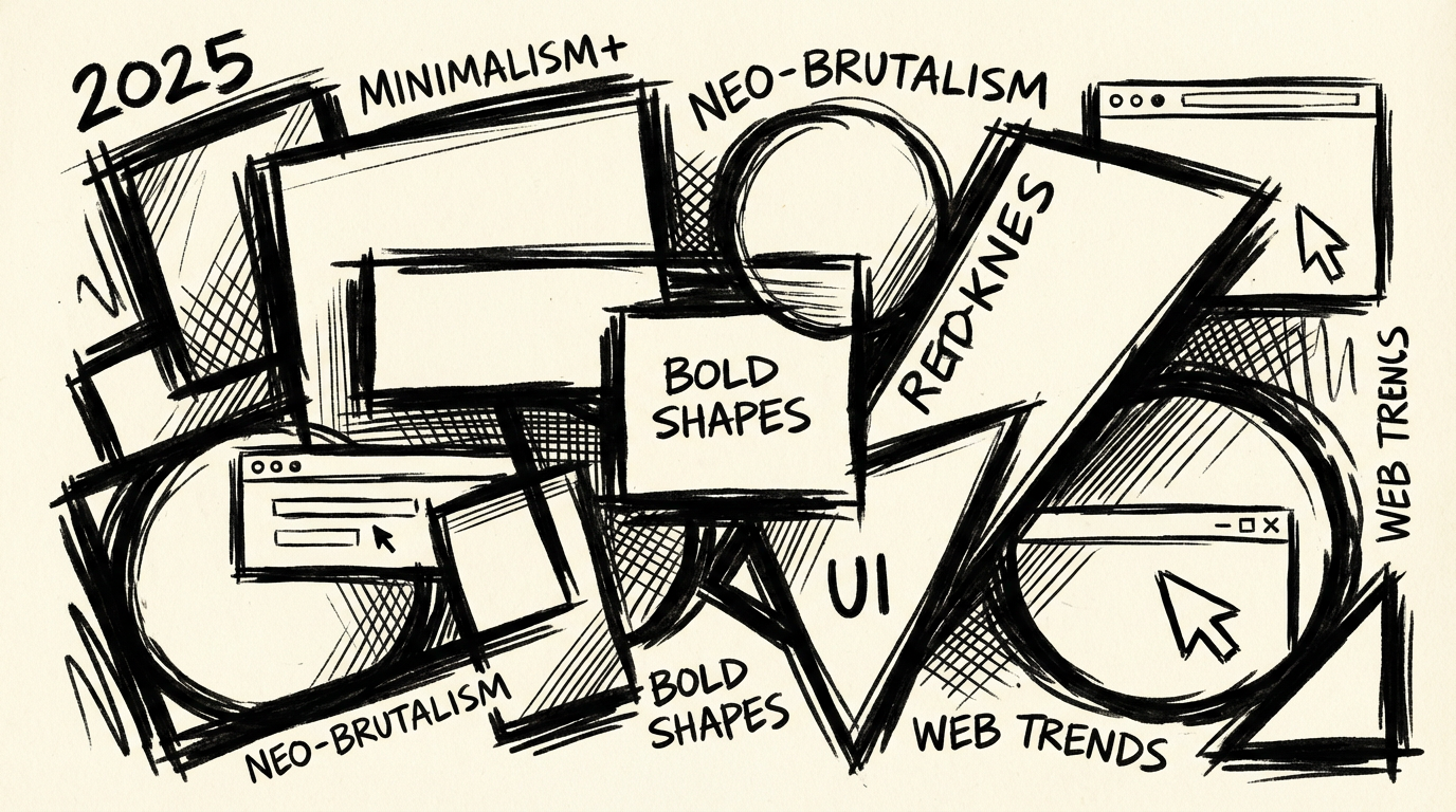 2025 網站設計趨勢:新野獸派與極簡主義的融合