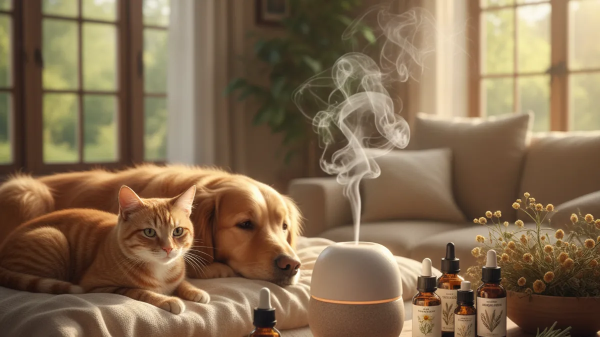 Benefícios Terapêuticos da Aromaterapia para Cães e Gatos — Aromaterapia para Cães e Gatos: Uso Seguro e Benefícios