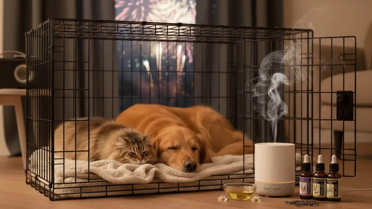 Guia Prático para Aplicar Aromaterapia em Pets com Medo de Fogos — Aromaterapia para Cães: Sucesso contra Medo de Fogos
