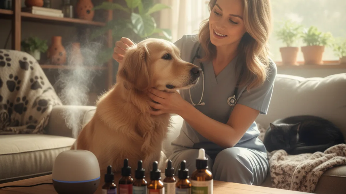 Dicas Essenciais para Aplicar a Aromaterapia em Pets com Segurança — Aromaterapia para Cães: Aliviando o Medo de Fogos de Artifício