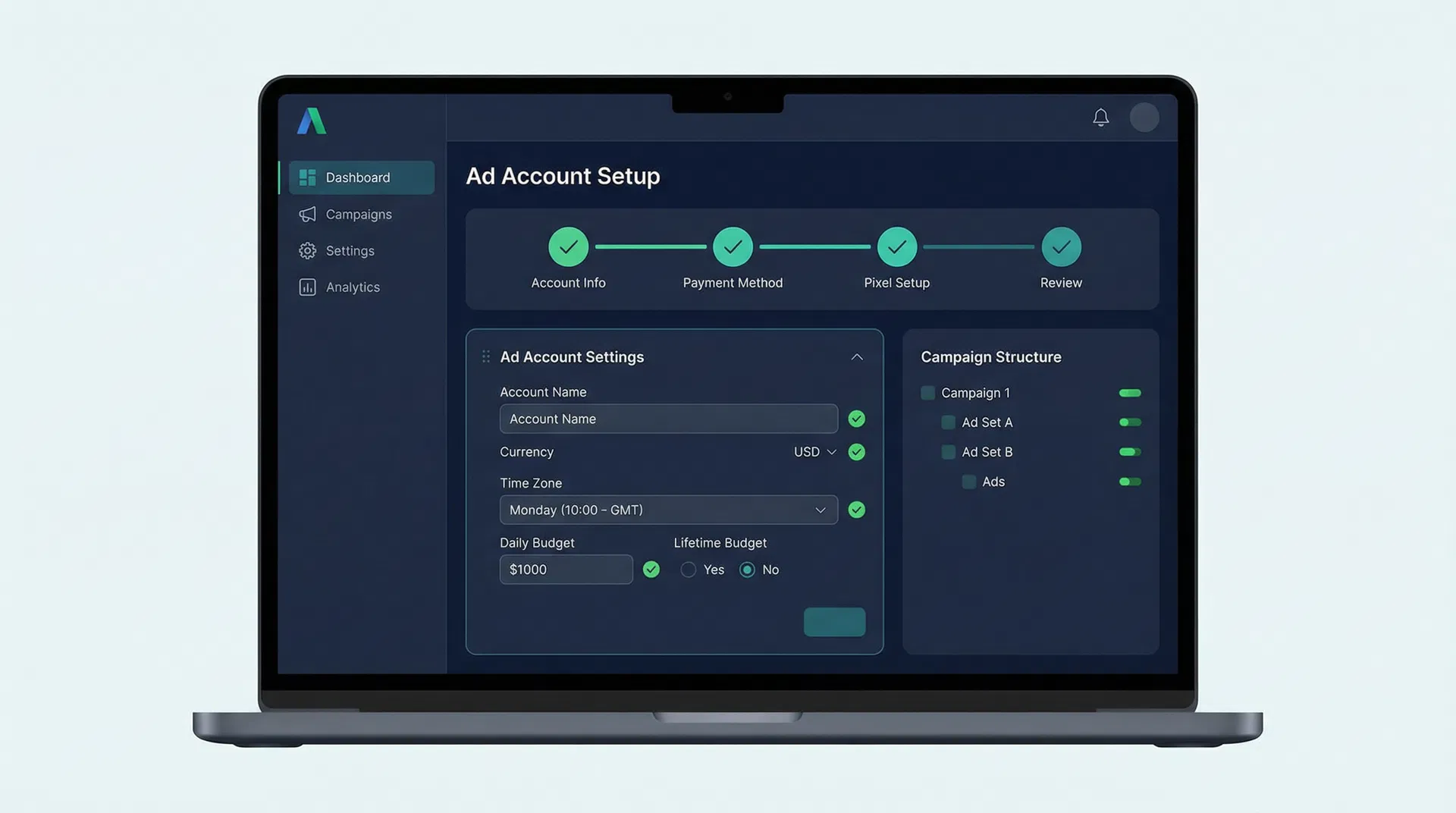 ตั้งค่า Ad Account ใหม่ให้พร้อมรันแคมเปญ