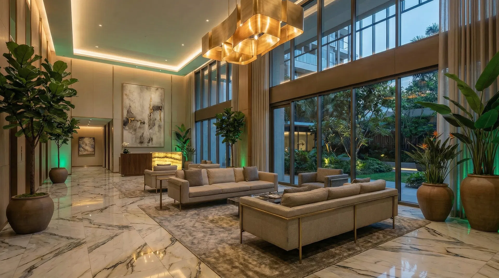 Lobby do Residencial Oásis