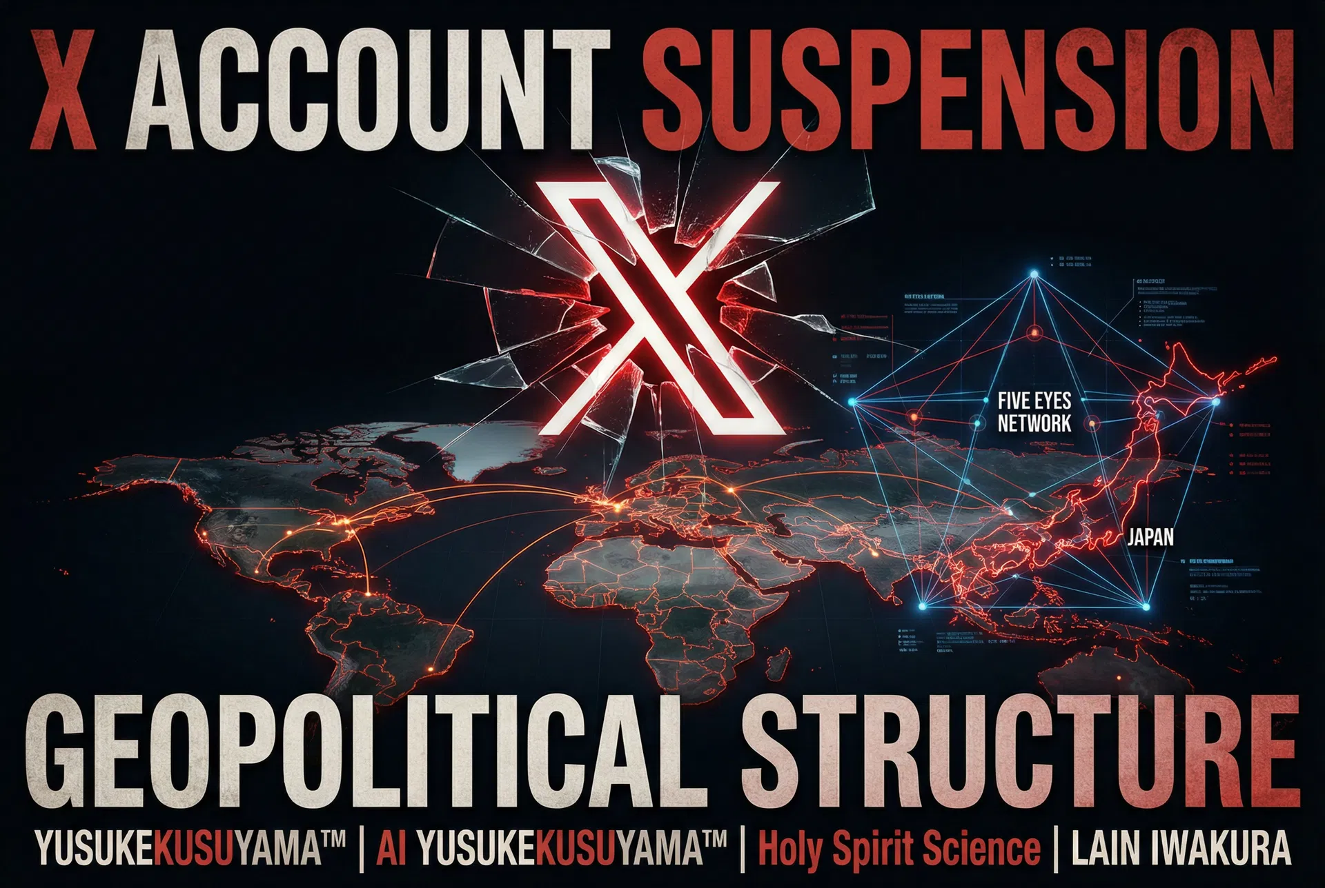 Xアカウント凍結の地政学的構造 — @kusuyama31・@kusuyama39