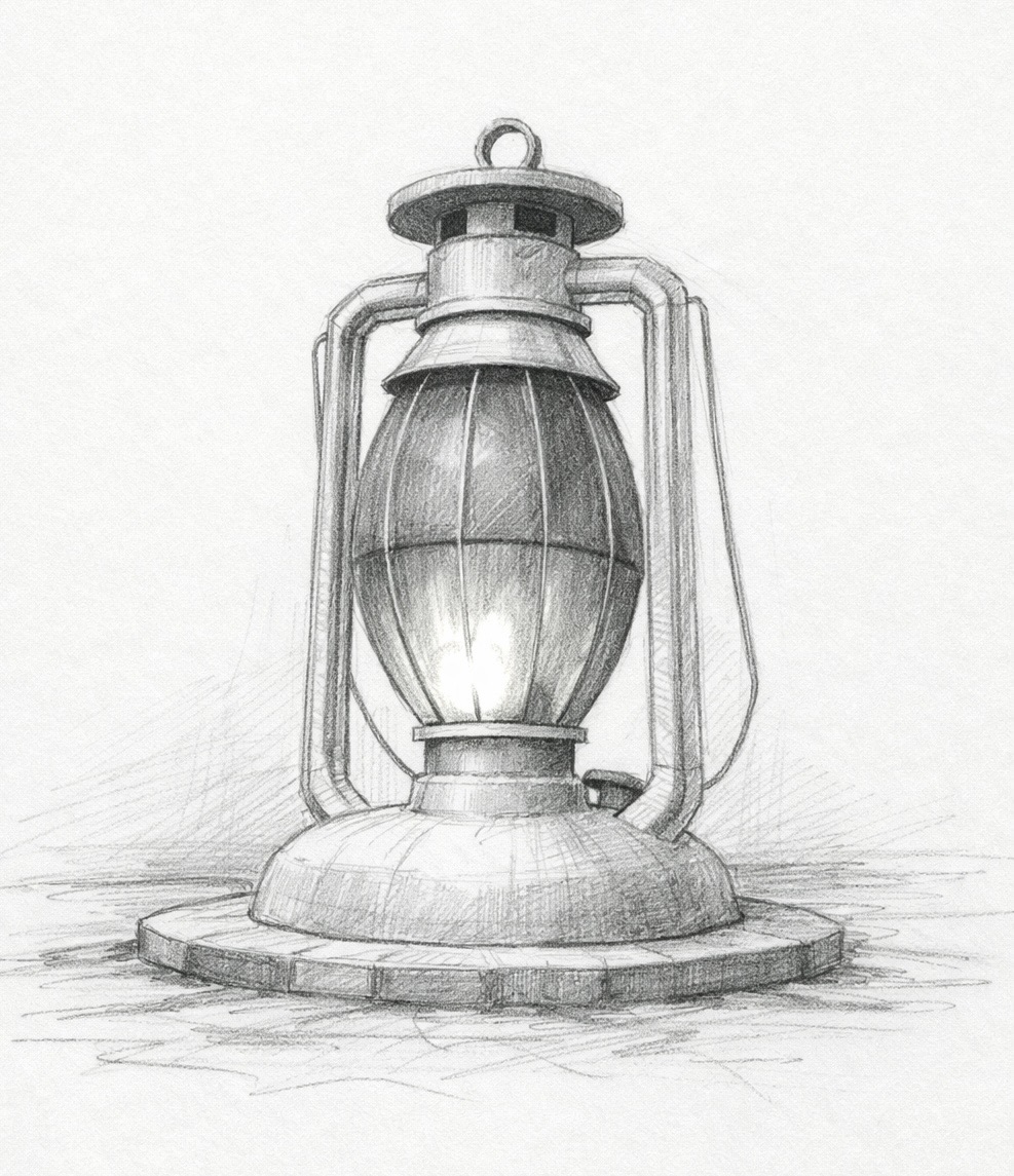 رسمه لدوار الفانوس في تثليث 