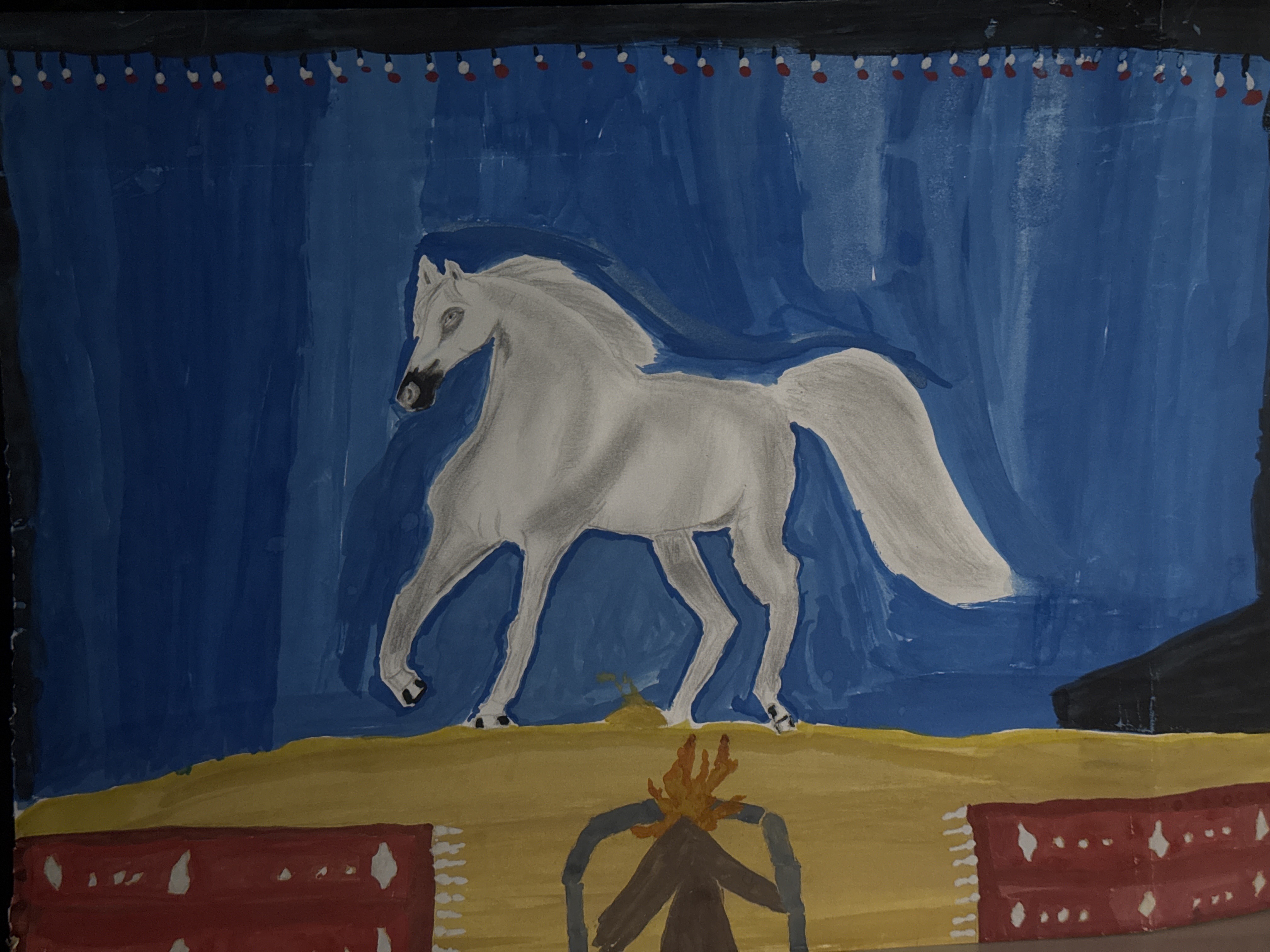 رسمة الخيل العربي الأصيل في براري تثليث 