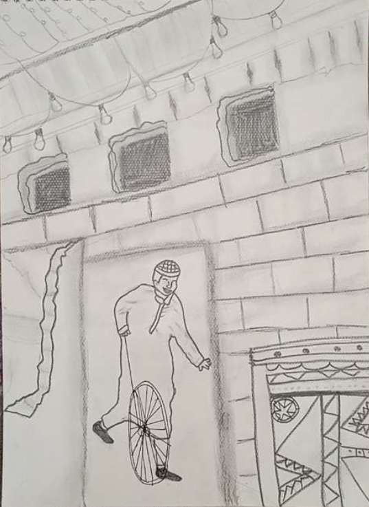 رسم تراثي القرية تثليث