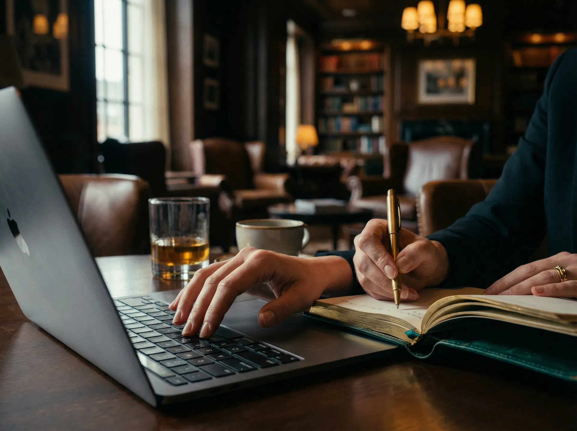 Detailed shot of executive planning