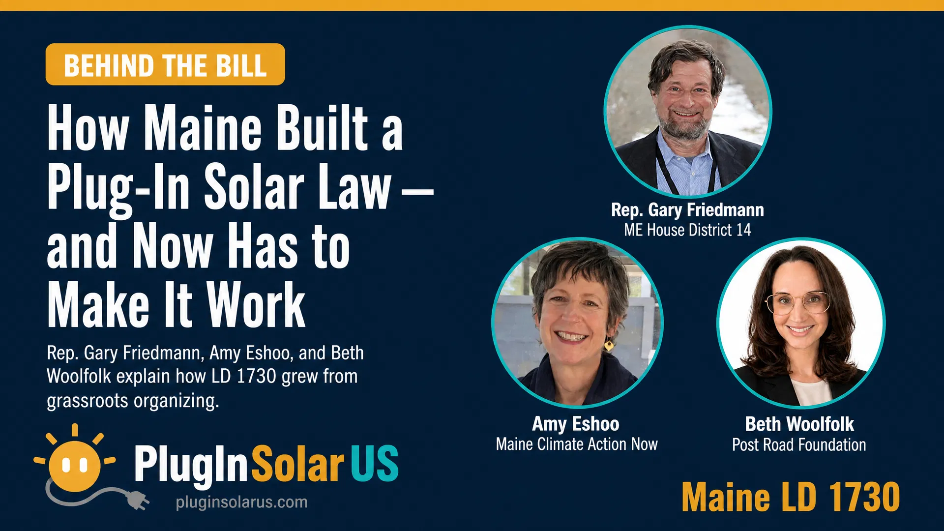 Behind the Bill: How Maine Built a Plug-In Solar Law — and Now Has to Make It Work