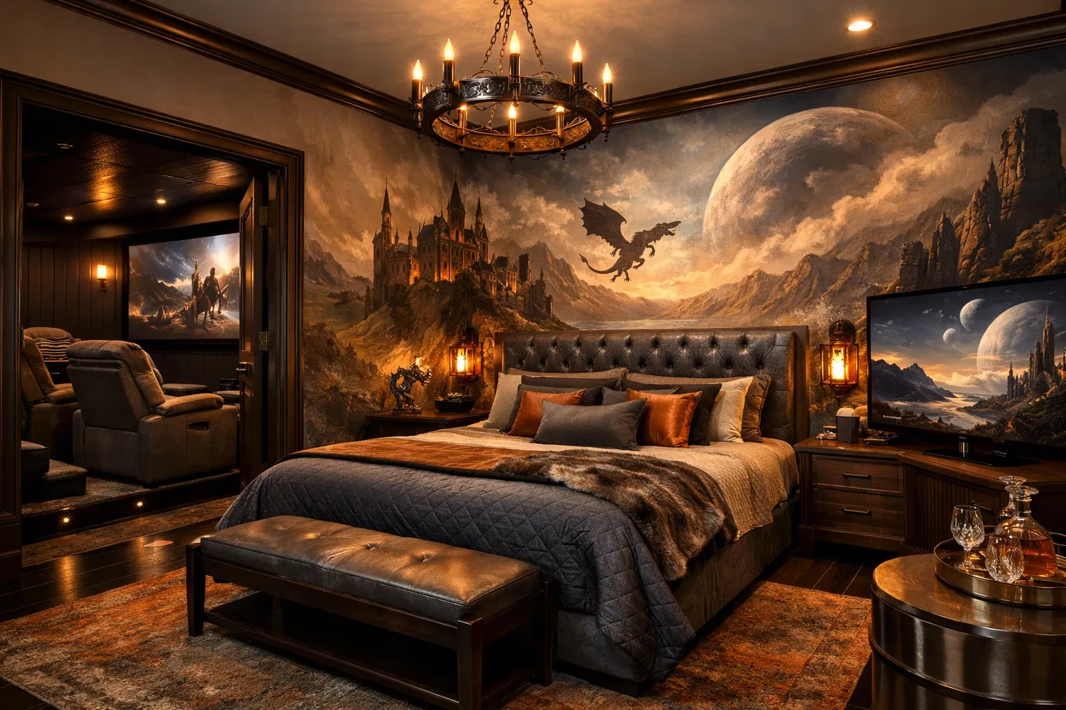 Luxury themed bedroom in Stairway to Heaven