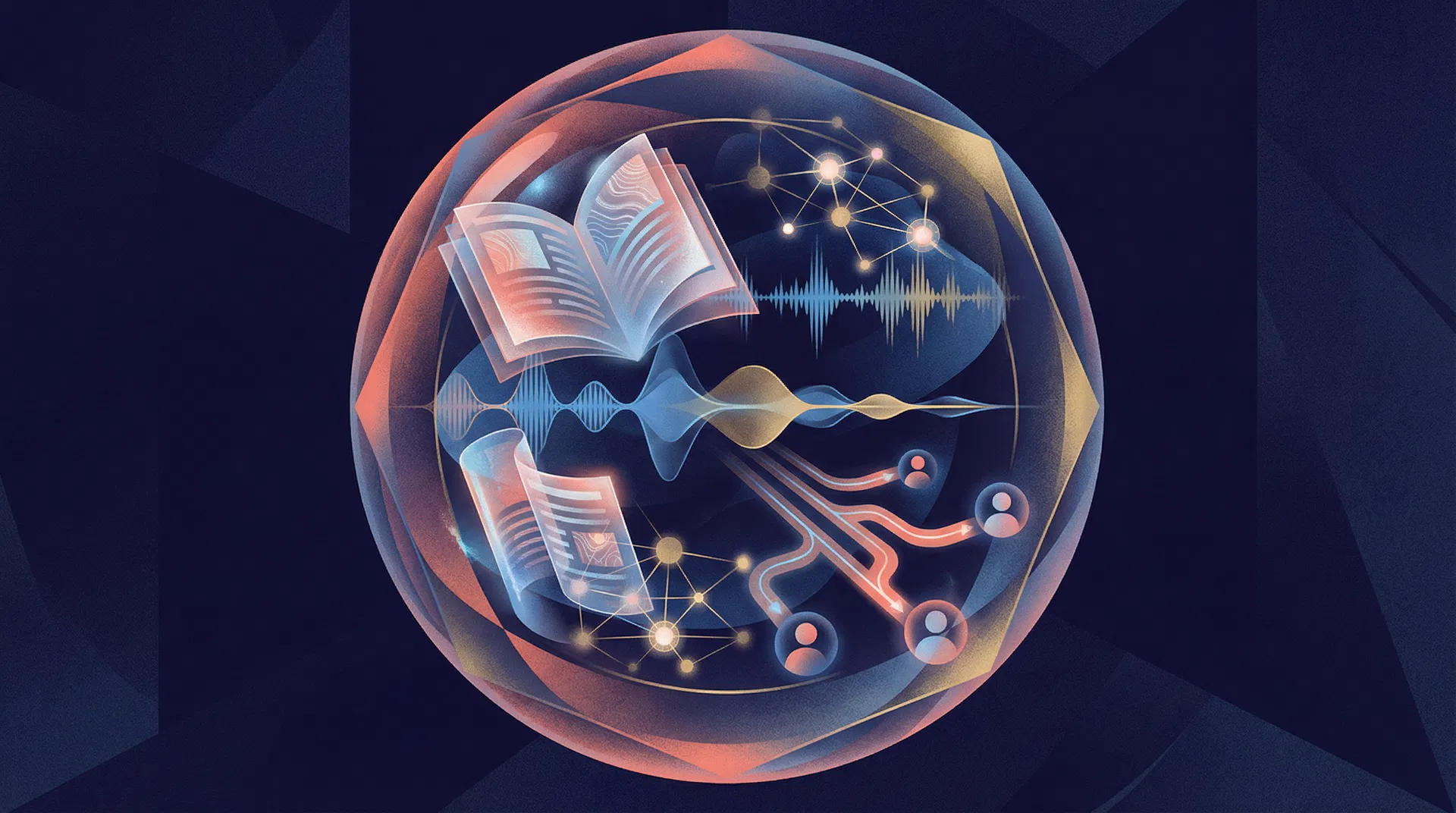 Crystal ball showing the future of publishing with AI and direct sales