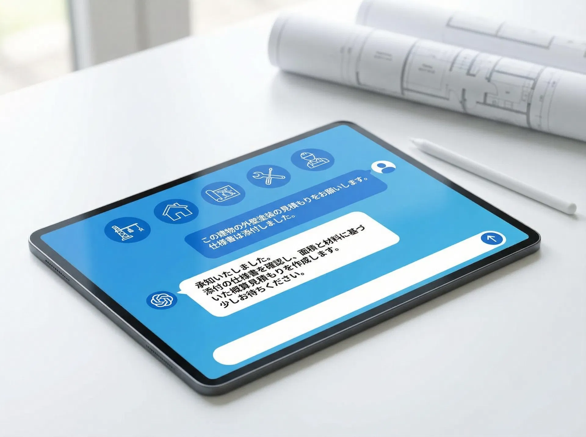 AI対話で塗装見積を作成