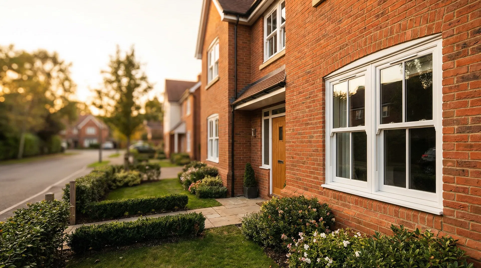British home with double glazing
