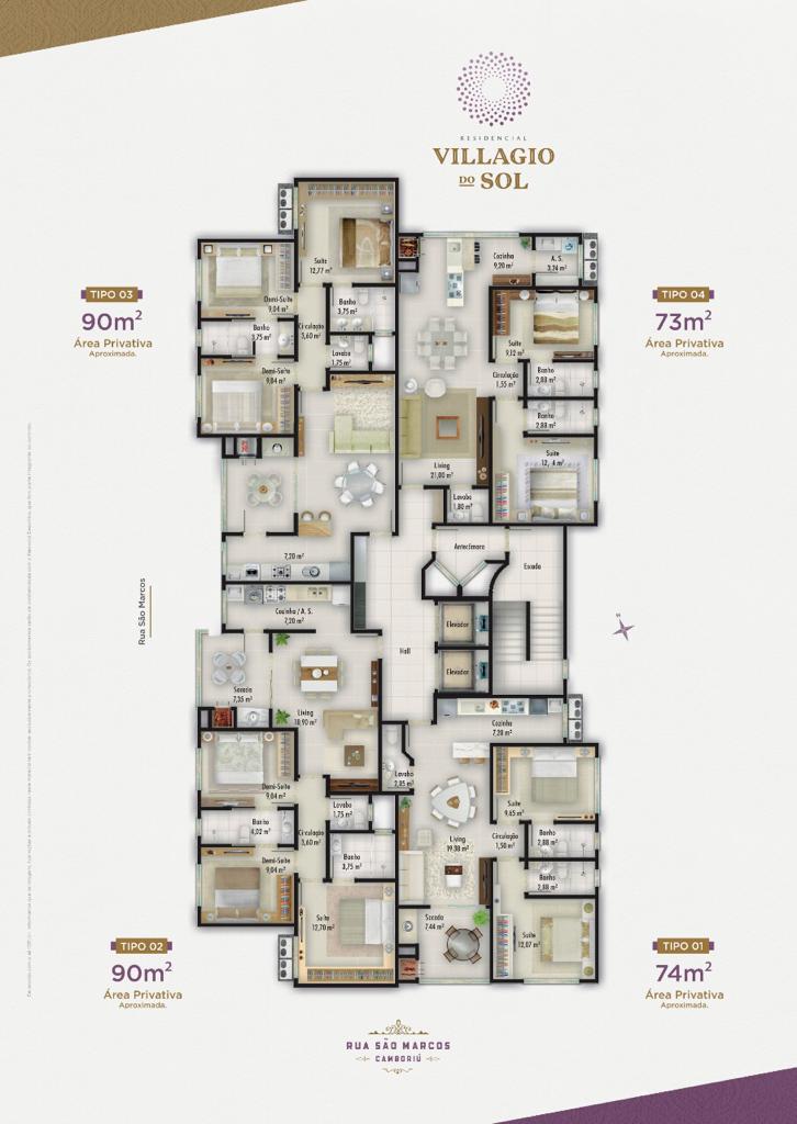 Planta 1 — Villagio do Sol