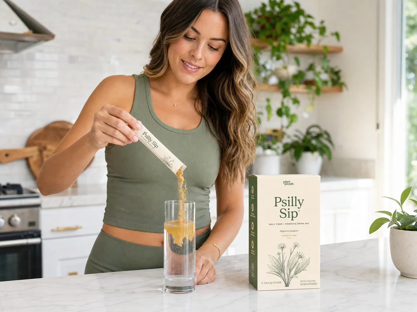 Active woman staying hydrated