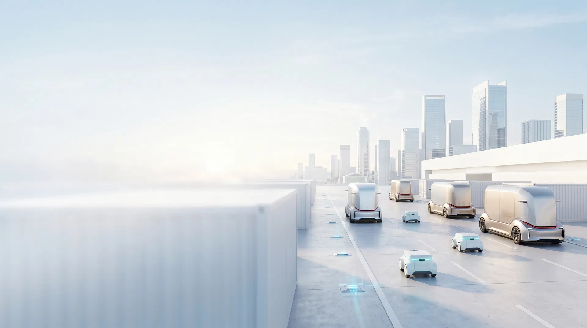 Light-filled autonomous electric logistics and robotics corridor for Aitonomi industrial autonomy